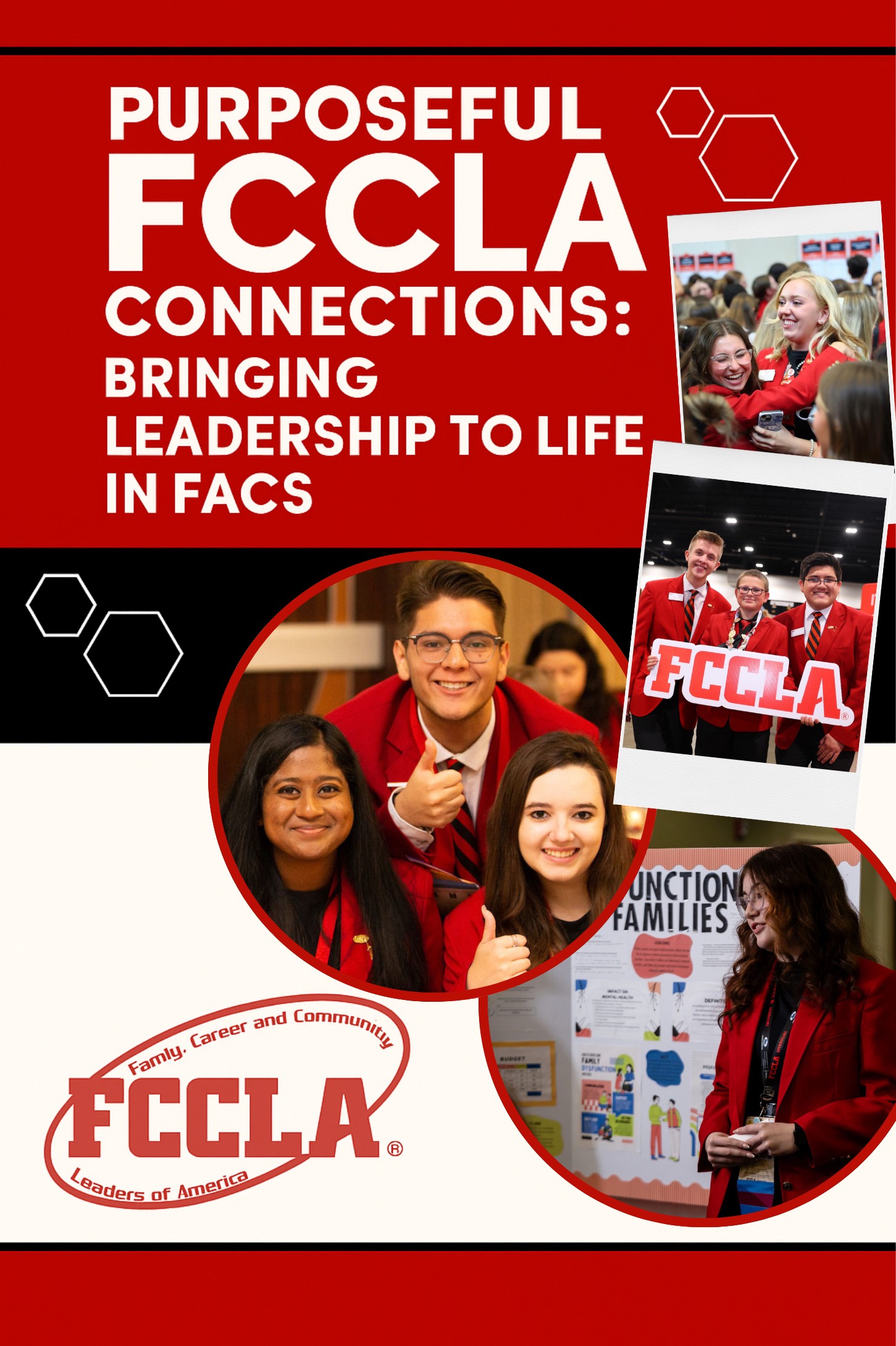 FCCLA Poster with pictures of student attending a conference